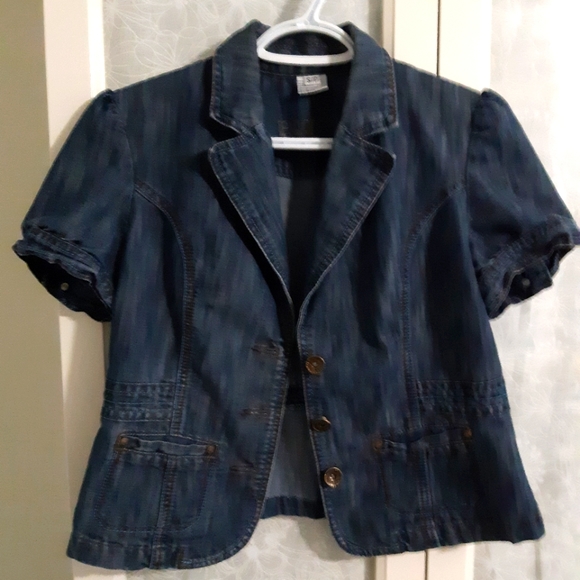 Vintage Point Zero denim blazer small - Picture 1 of 7
